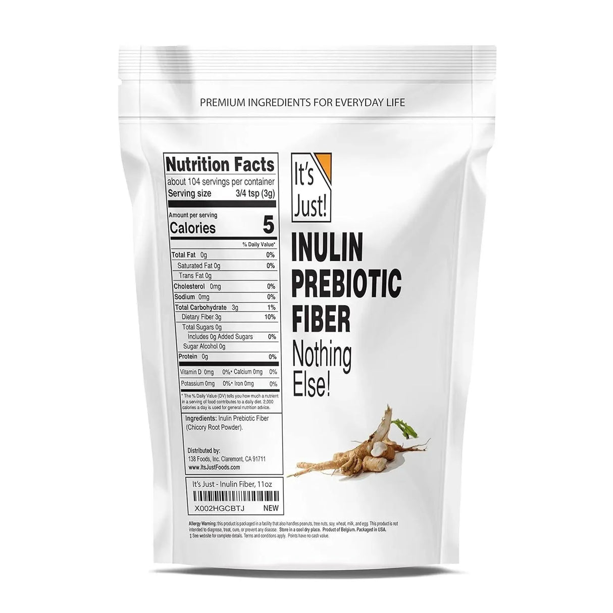 IT´S JUST! - It's Just! Inulin Prebiotic Fiber 312Gr. - The Red Vitamin MX - Suplementos Alimenticios - {{ shop.shopifyCountryName }}