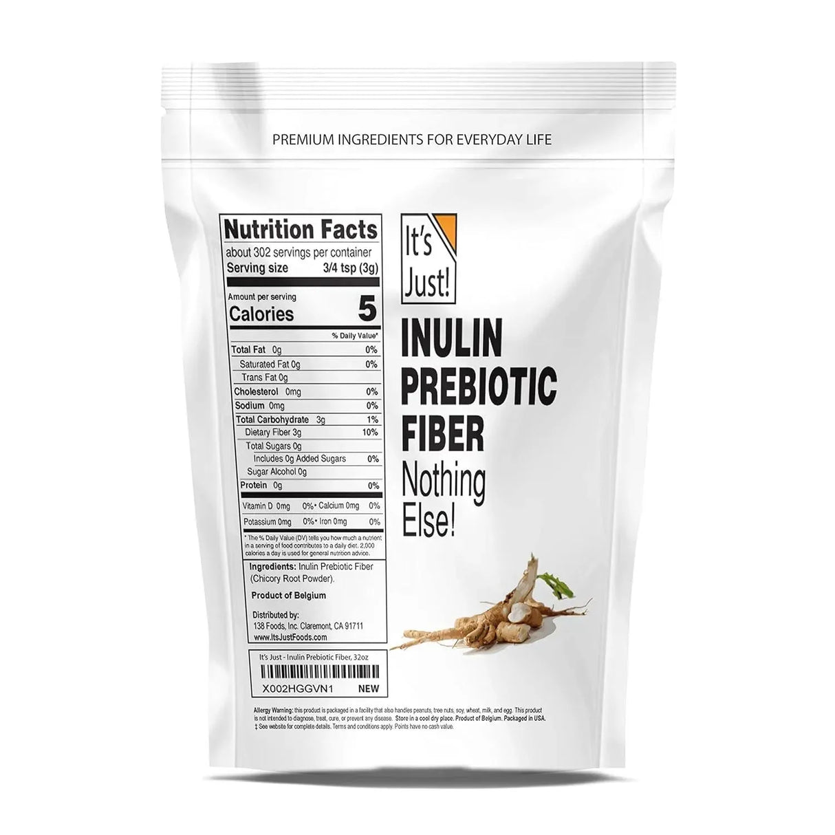 IT´S JUST! - It's Just! Inulin Prebiotic Fiber 908Gr. - The Red Vitamin MX - Suplementos Alimenticios - {{ shop.shopifyCountryName }}