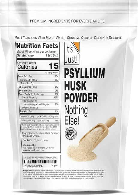 IT´S JUST! - It's Just! Psyllium Husk Powder 284Gr. - The Red Vitamin MX - Suplementos Alimenticios - {{ shop.shopifyCountryName }}