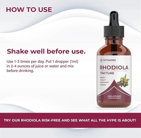 IVITAMINS - iVitamins Rhodiola Rosea Tincture 30Ml. - The Red Vitamin MX - Suplementos Alimenticios - {{ shop.shopifyCountryName }}