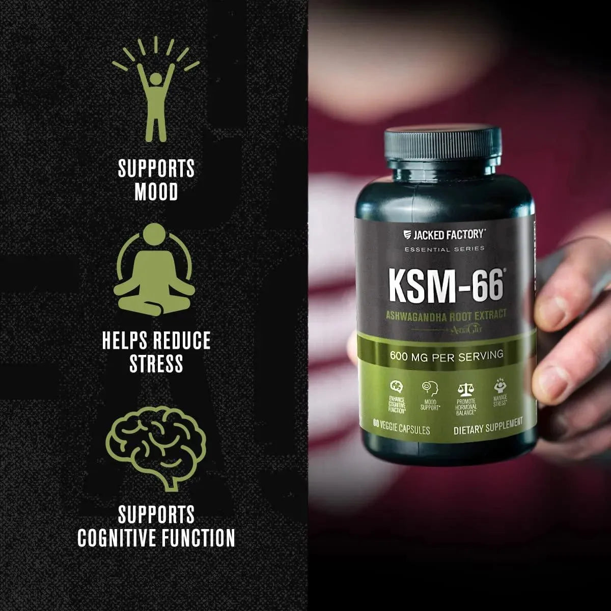 JACKED FACTORY - Jacked Factory Ashwagandha Root Extract KSM-66 600Mg. 60 Capsulas - The Red Vitamin MX - Suplementos Alimenticios - {{ shop.shopifyCountryName }}