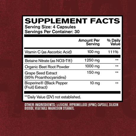 JACKED FACTORY - Jacked Factory Beet Root + Nitrates 120 Capsulas - The Red Vitamin MX - Suplementos Alimenticios - {{ shop.shopifyCountryName }}