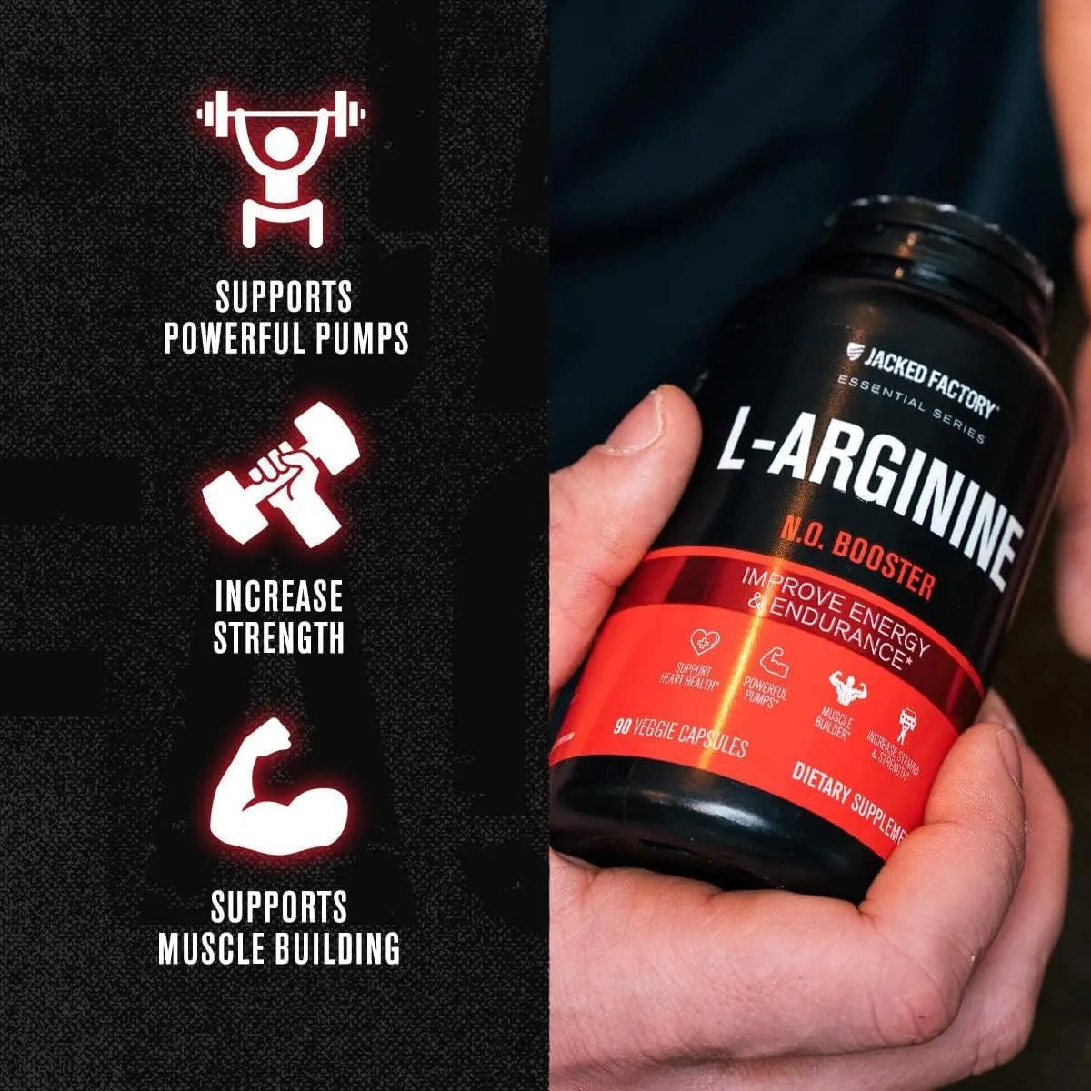 JACKED FACTORY - Jacked Factory L Arginine Nitric Oxide Booster 1500Mg. 90 Capsulas - The Red Vitamin MX - Suplementos Alimenticios - {{ shop.shopifyCountryName }}