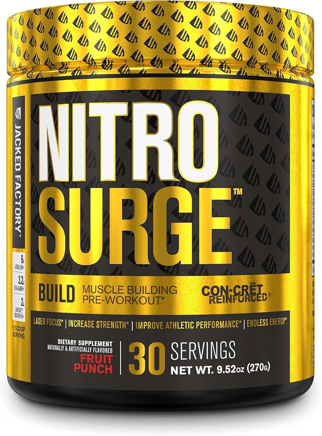 JACKED FACTORY - Jacked Factory NITROSURGE Build Pre Workout with Creatine for Muscle Building 30 Servicios - The Red Vitamin MX - Suplementos Alimenticios - {{ shop.shopifyCountryName }}