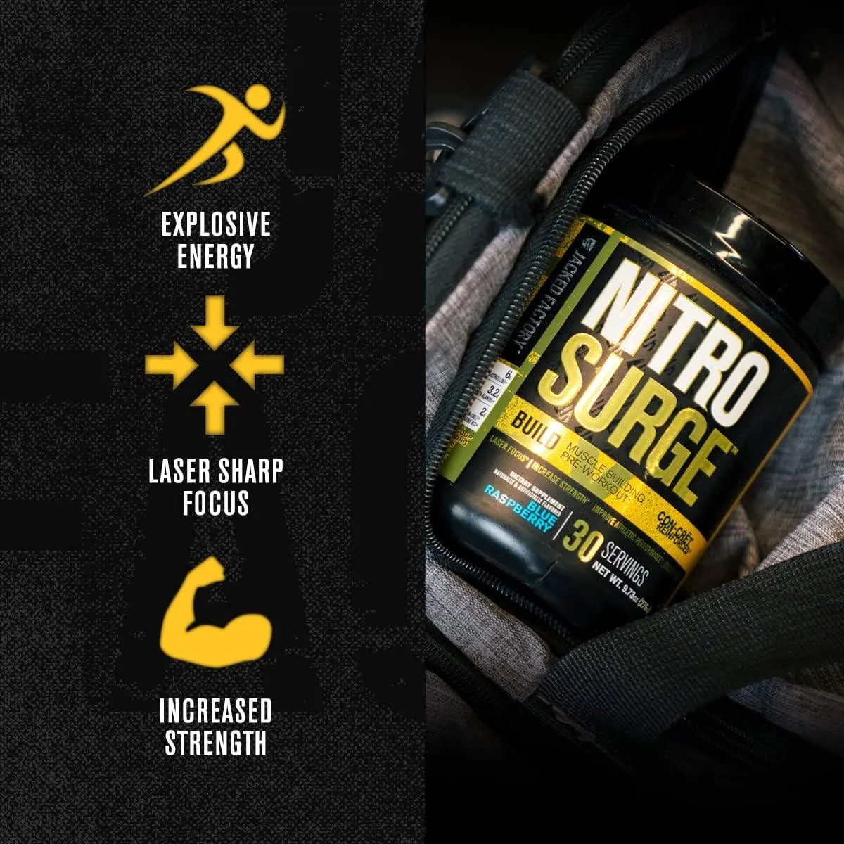 JACKED FACTORY - Jacked Factory NITROSURGE Build Pre Workout with Creatine for Muscle Building 30 Servicios - The Red Vitamin MX - Suplementos Alimenticios - {{ shop.shopifyCountryName }}