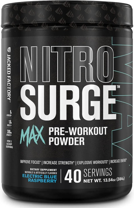 JACKED FACTORY - Jacked Factory NITROSURGE Max Nootropic Pre Workout Powder 40 Servicios - The Red Vitamin MX - Suplementos Alimenticios - {{ shop.shopifyCountryName }}