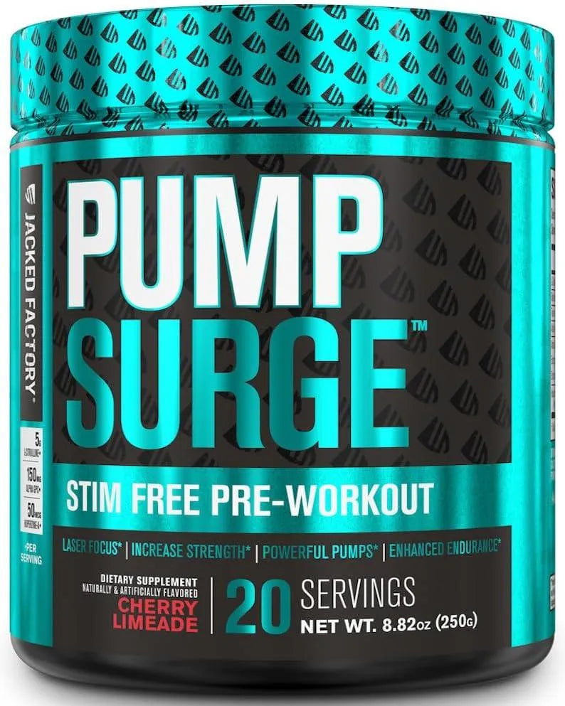 JACKED FACTORY - Jacked Factory PUMPSURGE Stim Free Pre Workout Powder 20 Servicios - The Red Vitamin MX - Suplementos Alimenticios - {{ shop.shopifyCountryName }}