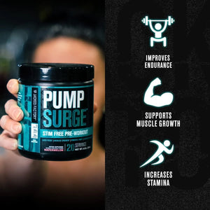 JACKED FACTORY - Jacked Factory PUMPSURGE Stim Free Pre Workout Powder 20 Servicios - The Red Vitamin MX - Suplementos Alimenticios - {{ shop.shopifyCountryName }}