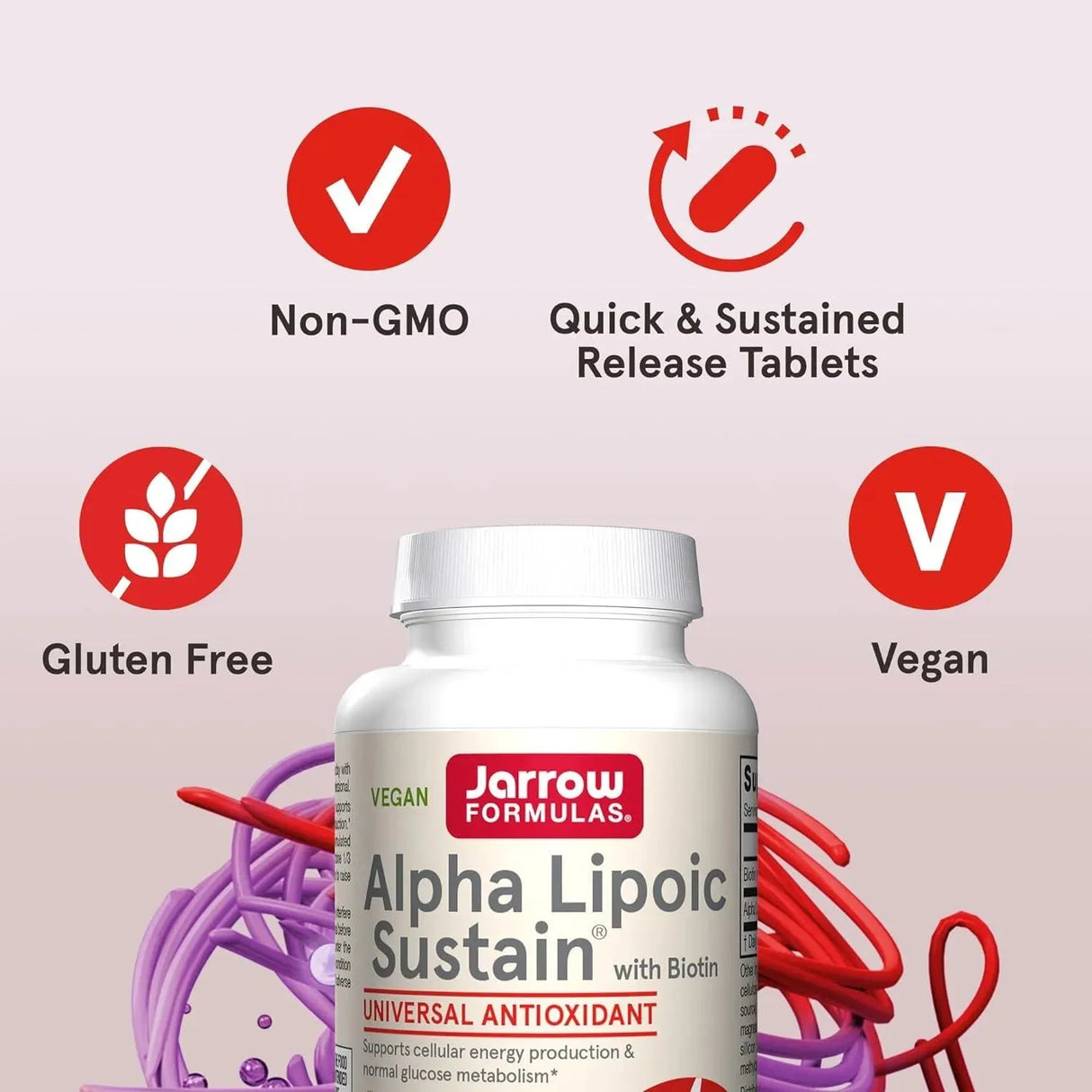 JARROW FORMULAS - Jarrow Formulas Alpha Lipoic Sustain 60 Tabletas - The Red Vitamin MX - Suplementos Alimenticios - {{ shop.shopifyCountryName }}