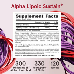 JARROW FORMULAS - Jarrow Formulas Alpha Lipoic Sustain With Biotin 120 Tabletas - The Red Vitamin MX - Suplementos Alimenticios - {{ shop.shopifyCountryName }}