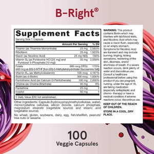 JARROW FORMULAS - Jarrow Formulas B-Right Complex 100 Capsulas - The Red Vitamin MX - Suplementos Alimenticios - {{ shop.shopifyCountryName }}