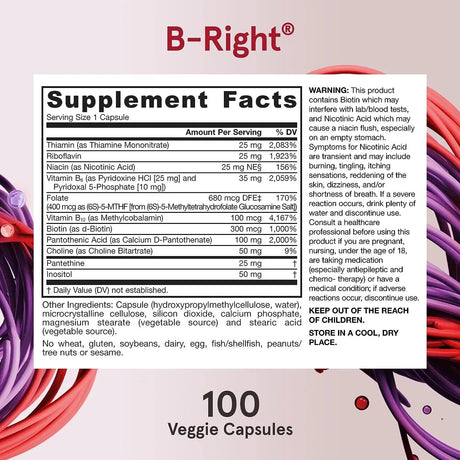 JARROW FORMULAS - Jarrow Formulas B-Right Complex 100 Capsulas - The Red Vitamin MX - Suplementos Alimenticios - {{ shop.shopifyCountryName }}