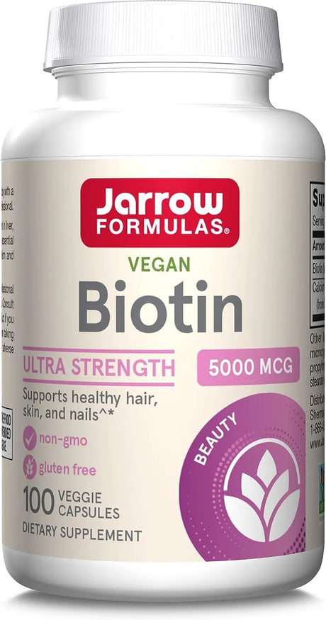 JARROW FORMULAS - Jarrow Formulas Biotin 5000 mcg 100 Capsulas - The Red Vitamin MX - Suplementos Alimenticios - {{ shop.shopifyCountryName }}