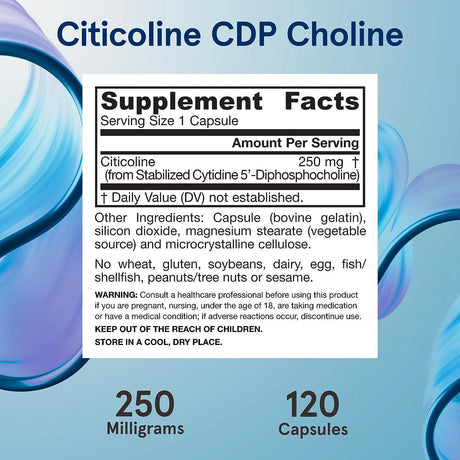 JARROW FORMULAS - Jarrow Formulas Citicoline CDP Choline 250Mg. 120 Capsulas - The Red Vitamin MX - Suplementos Alimenticios - {{ shop.shopifyCountryName }}