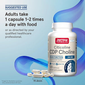 JARROW FORMULAS - Jarrow Formulas Citicoline CDP Choline 250Mg. 120 Capsulas - The Red Vitamin MX - Suplementos Alimenticios - {{ shop.shopifyCountryName }}