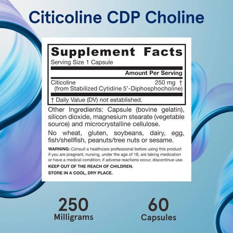 JARROW FORMULAS - Jarrow Formulas Citicoline CDP Choline 250Mg. 60 Capsulas - The Red Vitamin MX - Suplementos Alimenticios - {{ shop.shopifyCountryName }}