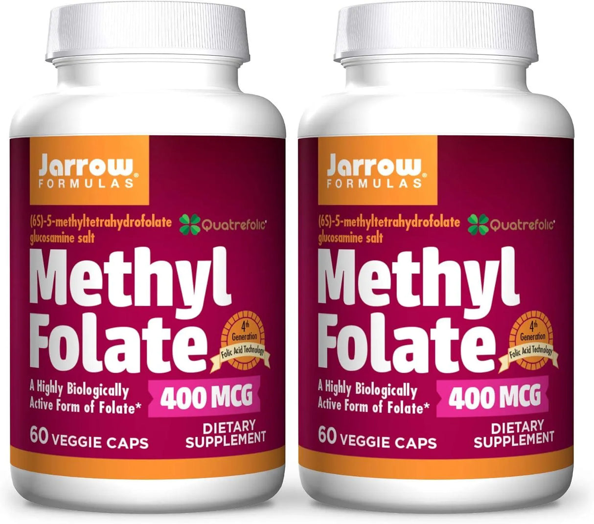 JARROW FORMULAS - Jarrow Formulas Extra Strength Methyl Folate 400mcg 60 Capsulas 2 Pack - The Red Vitamin MX - Suplementos Alimenticios - {{ shop.shopifyCountryName }}