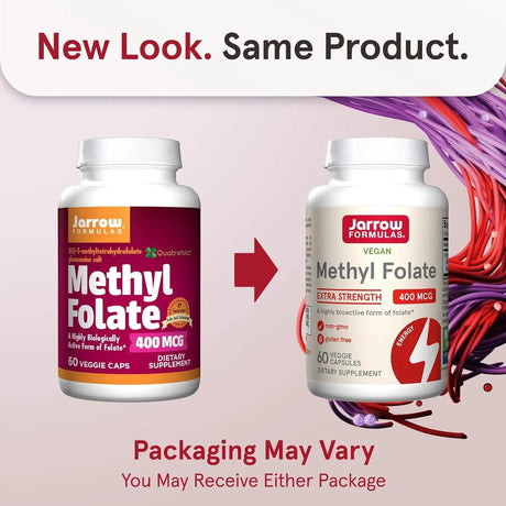 JARROW FORMULAS - Jarrow Formulas Extra Strength Methyl Folate 400mcg 60 Capsulas - The Red Vitamin MX - Suplementos Alimenticios - {{ shop.shopifyCountryName }}