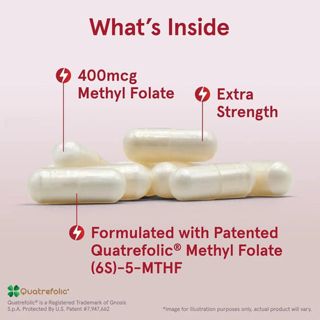 JARROW FORMULAS - Jarrow Formulas Extra Strength Methyl Folate 400mcg 60 Capsulas - The Red Vitamin MX - Suplementos Alimenticios - {{ shop.shopifyCountryName }}