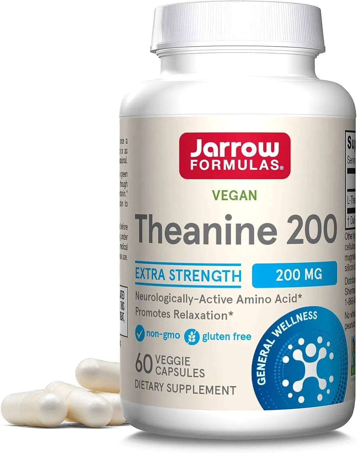 JARROW FORMULAS - Jarrow Formulas Extra Strength Theanine 200Mg. 60 Capsulas - The Red Vitamin MX - Suplementos Alimenticios - {{ shop.shopifyCountryName }}