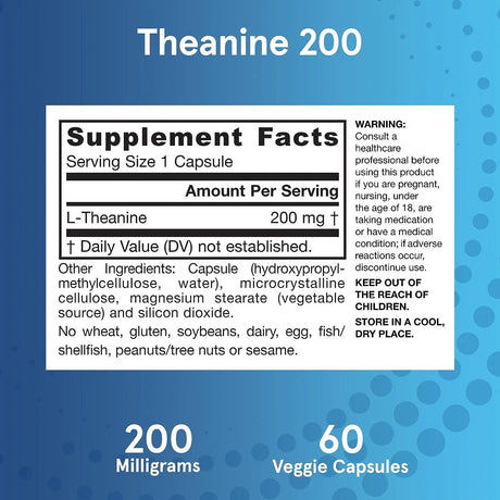 JARROW FORMULAS - Jarrow Formulas Extra Strength Theanine 200Mg. 60 Capsulas - The Red Vitamin MX - Suplementos Alimenticios - {{ shop.shopifyCountryName }}