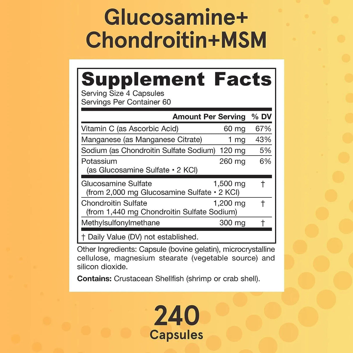 JARROW FORMULAS - Jarrow Formulas Glucosamine+Chondroitin+MSM Supports Joint Health 240 Capsulas - The Red Vitamin MX - Suplementos Alimenticios - {{ shop.shopifyCountryName }}