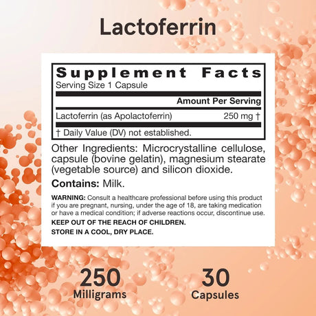 JARROW FORMULAS - Jarrow Formulas Lactoferrin 250Mg. 30 Capsulas - The Red Vitamin MX - Suplementos Alimenticios - {{ shop.shopifyCountryName }}