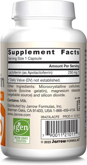 JARROW FORMULAS - Jarrow Formulas Lactoferrin 250Mg. 60 Capsulas - The Red Vitamin MX - Suplementos Alimenticios - {{ shop.shopifyCountryName }}