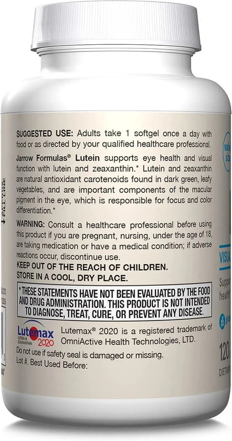 JARROW FORMULAS - Jarrow Formulas Lutein 20Mg. 120 Capsulas - The Red Vitamin MX - Suplementos Alimenticios - {{ shop.shopifyCountryName }}