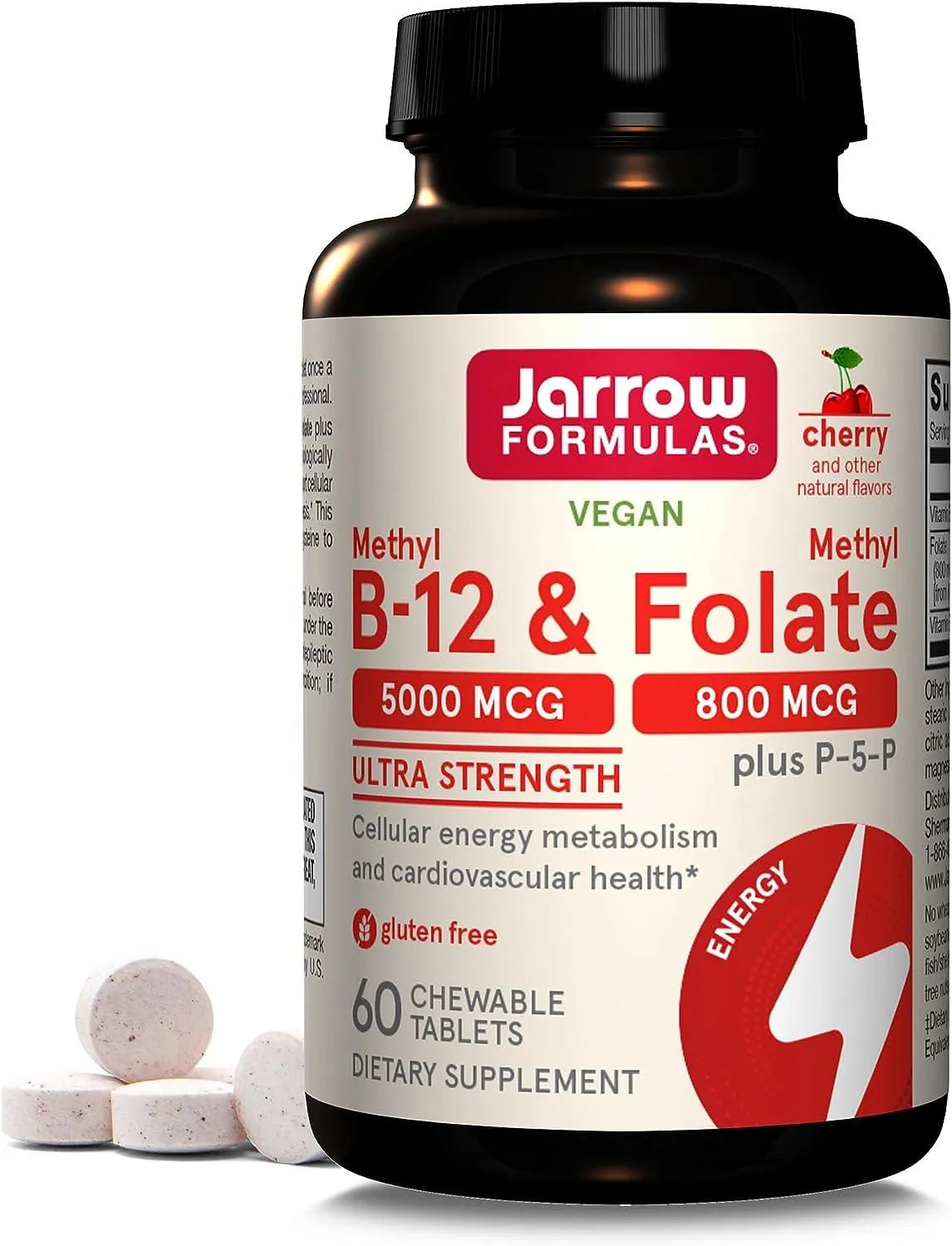 JARROW FORMULAS - Jarrow Formulas Methyl B-12 & Methylfolate + P5P B6 60 Pastillas Chupables - The Red Vitamin MX - Suplementos Alimenticios - {{ shop.shopifyCountryName }}