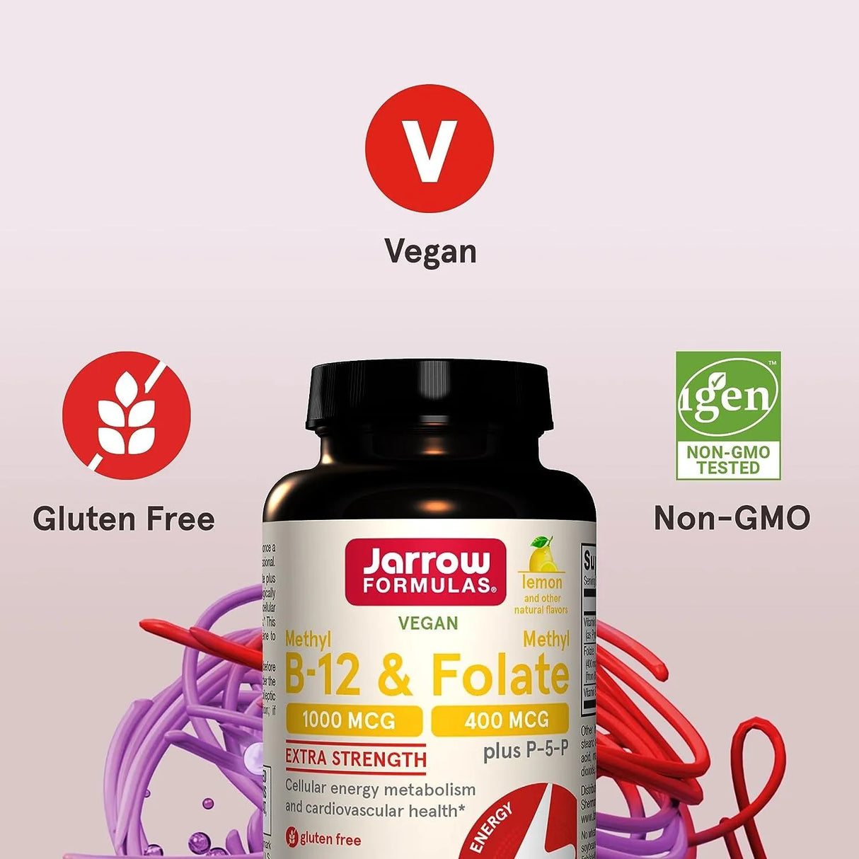 JARROW FORMULAS - Jarrow Formulas Methyl B-12/Methyl Folate 100 Tabletas Masticables - The Red Vitamin MX - Suplementos Alimenticios - {{ shop.shopifyCountryName }}