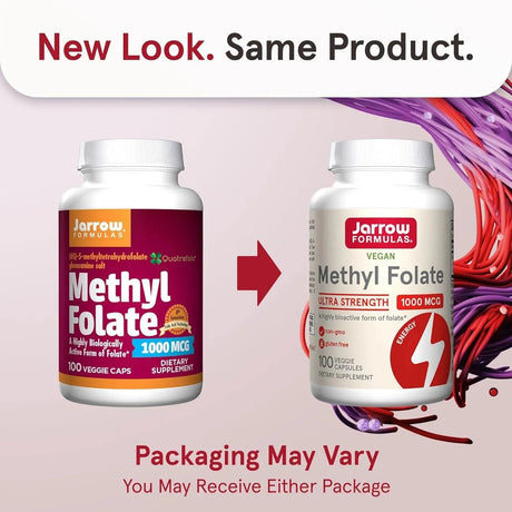 JARROW FORMULAS - Jarrow Formulas Methyl Folate 1000mcg 100 Capsulas - The Red Vitamin MX - Suplementos Alimenticios - {{ shop.shopifyCountryName }}