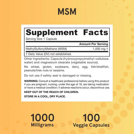 JARROW FORMULAS - Jarrow Formulas MSM 1000Mg. 100 Capsulas - The Red Vitamin MX - Suplementos Alimenticios - {{ shop.shopifyCountryName }}