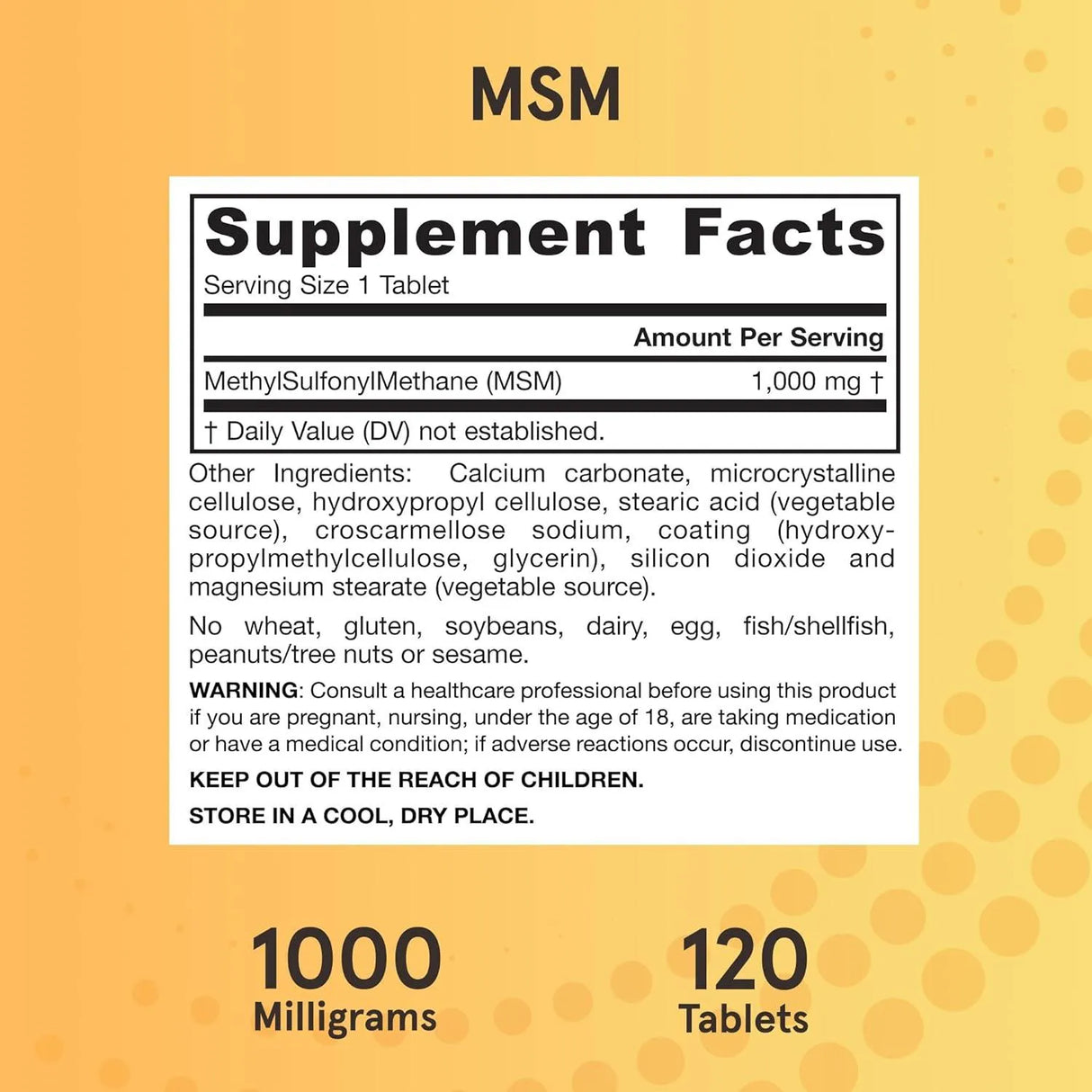 JARROW FORMULAS - Jarrow Formulas MSM 1000Mg. 120 Tabletas - The Red Vitamin MX - Suplementos Alimenticios - {{ shop.shopifyCountryName }}