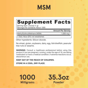 JARROW FORMULAS - Jarrow Formulas MSM Powder 1 Kg. - The Red Vitamin MX - Suplementos Alimenticios - {{ shop.shopifyCountryName }}