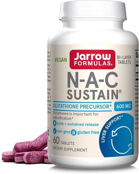 JARROW FORMULAS - Jarrow Formulas N-A-C Sustain 600Mg. 60 Tabletas - The Red Vitamin MX - Suplementos Alimenticios - {{ shop.shopifyCountryName }}