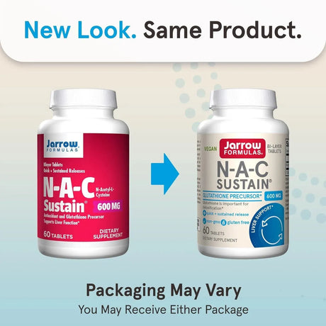 JARROW FORMULAS - Jarrow Formulas N-A-C Sustain 600Mg. 60 Tabletas - The Red Vitamin MX - Suplementos Alimenticios - {{ shop.shopifyCountryName }}