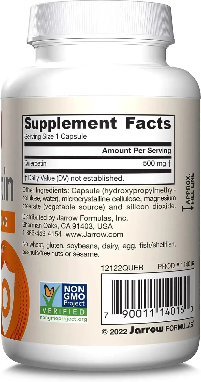 JARROW FORMULAS - Jarrow Formulas Quercetin 500Mg. 100 Capsulas - The Red Vitamin MX - Suplementos Alimenticios - {{ shop.shopifyCountryName }}