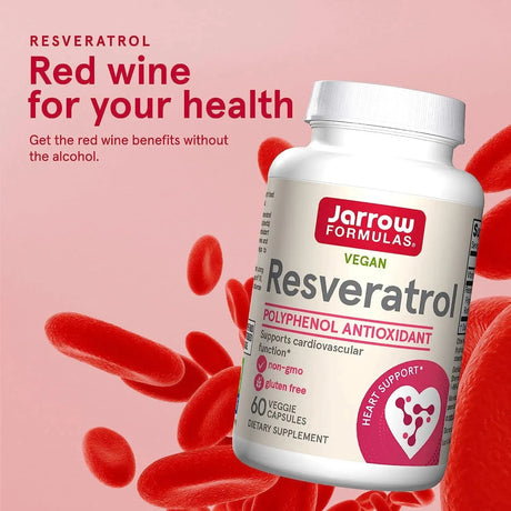 JARROW FORMULAS - Jarrow Formulas Resveratrol 100Mg. 60 Capsulas - The Red Vitamin MX - Suplementos Alimenticios - {{ shop.shopifyCountryName }}