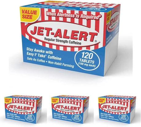 JET-ALERT - Jet-Alert 100Mg. Each Caffeine Tab 120 Tabletas 4 Pack - The Red Vitamin MX - Suplementos Alimenticios - {{ shop.shopifyCountryName }}