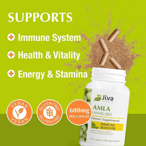 JIVA BOTANICALS - Jiva Botanicals Amla 600Mg. 120 Capsulas - The Red Vitamin MX - Suplementos Alimenticios - {{ shop.shopifyCountryName }}