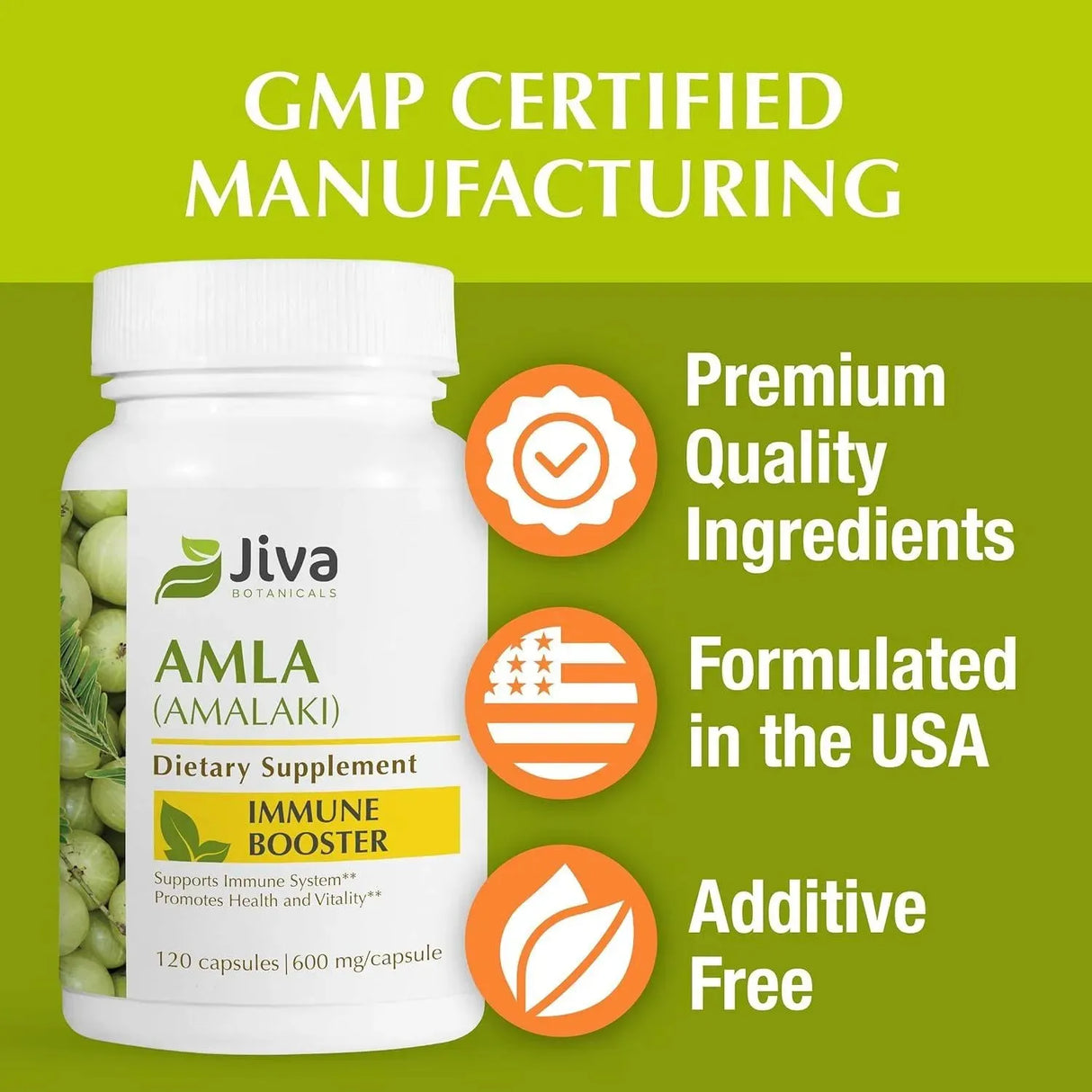 JIVA BOTANICALS - Jiva Botanicals Amla 600Mg. 120 Capsulas - The Red Vitamin MX - Suplementos Alimenticios - {{ shop.shopifyCountryName }}