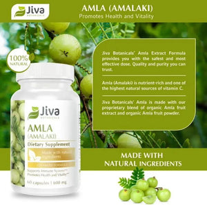 JIVA BOTANICALS - Jiva Botanicals Amla 600Mg. 60 Capsulas - The Red Vitamin MX - Suplementos Alimenticios - {{ shop.shopifyCountryName }}