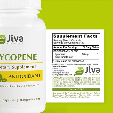 JIVA BOTANICALS - Jiva Botanicals Lycopene 30Mg. 120 Capsulas - The Red Vitamin MX - Suplementos Alimenticios - {{ shop.shopifyCountryName }}