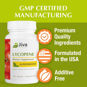 JIVA BOTANICALS - Jiva Botanicals Lycopene 30Mg. 120 Capsulas - The Red Vitamin MX - Suplementos Alimenticios - {{ shop.shopifyCountryName }}