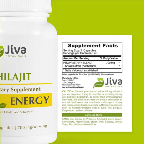 JIVA BOTANICALS - Jiva Botanicals Shilajit 700Mg. 90 Capsulas - The Red Vitamin MX - Suplementos Alimenticios - {{ shop.shopifyCountryName }}