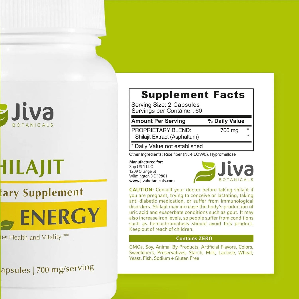 JIVA BOTANICALS - Jiva Botanicals Shilajit Supplement 700Mg. 120 Capsulas - The Red Vitamin MX - Suplementos Alimenticios - {{ shop.shopifyCountryName }}