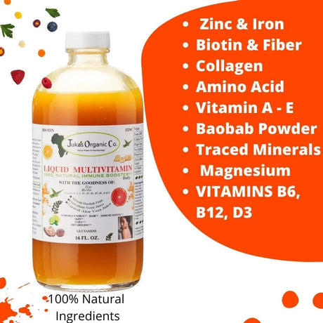 JUKAS ORGANIC - Juka's Organic Co. Liquid Multivitamin 16 Fl.Oz. - The Red Vitamin MX - Suplementos Alimenticios - {{ shop.shopifyCountryName }}