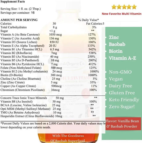 JUKAS ORGANIC - Juka's Organic Co. Liquid Multivitamin 16 Fl.Oz. - The Red Vitamin MX - Suplementos Alimenticios - {{ shop.shopifyCountryName }}