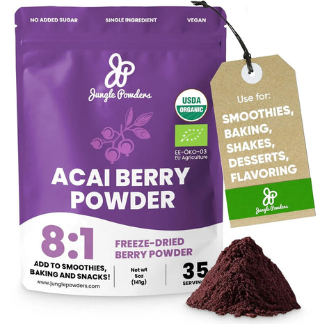 JUNGLE POWDERS - Jungle Powders Organic Acai Powder 141Gr. - The Red Vitamin MX - Suplementos Alimenticios - {{ shop.shopifyCountryName }}